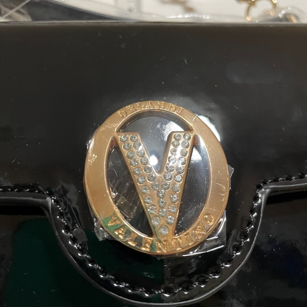 Valentino Black Patent Leather Shoulder Bag - Picture 3 of 10